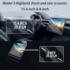 Tesla Front & Rear Clear Screen Protectors Series