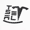 Real Carbon Fiber Logo Cover Front Badge & Rear Letters Emblem for Tesla Model 3 / Y