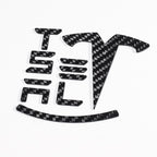 Real Carbon Fiber Logo Cover Front Badge & Rear Letters Emblem for Tesla Model 3 / Y