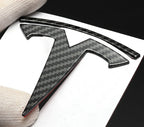 Model 3 / Y T Logo Overlay Front & Rear – Real Carbon Fiber Exterior