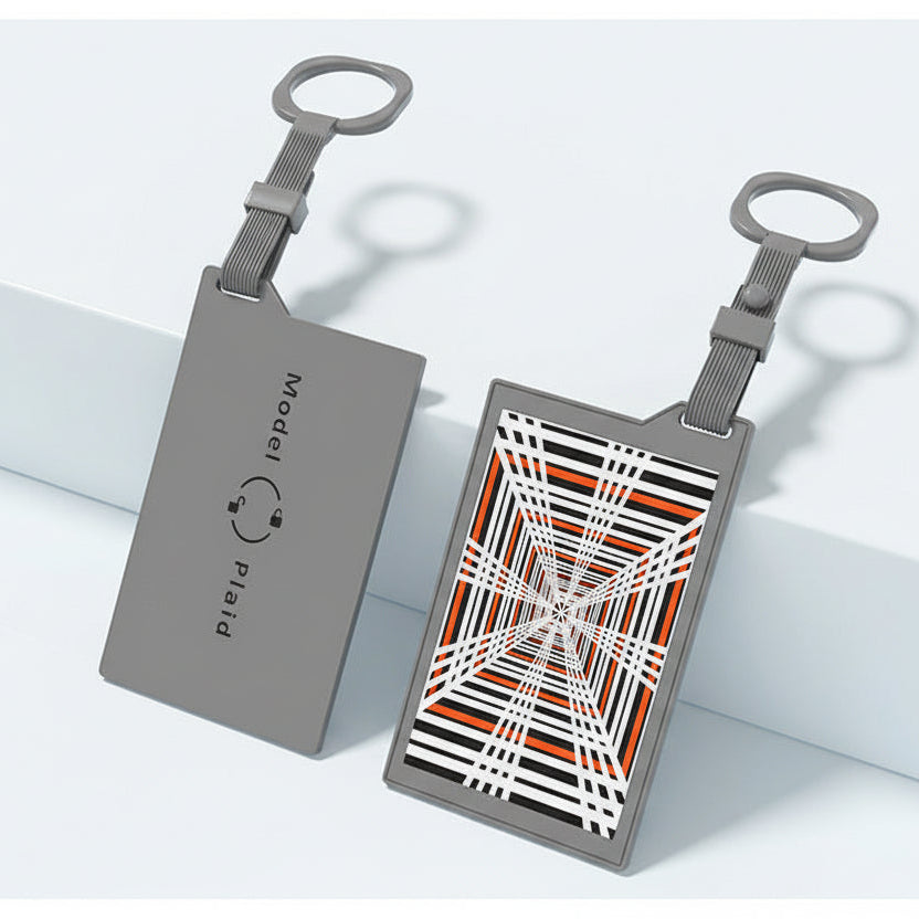 Plaid Silicone Key Card Holder for Tesla 3/Y/X/S