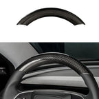 Upper / Lower Cover Steering Wheel Accessories for Tesla Model 3 / Y – Real Carbon Fiber