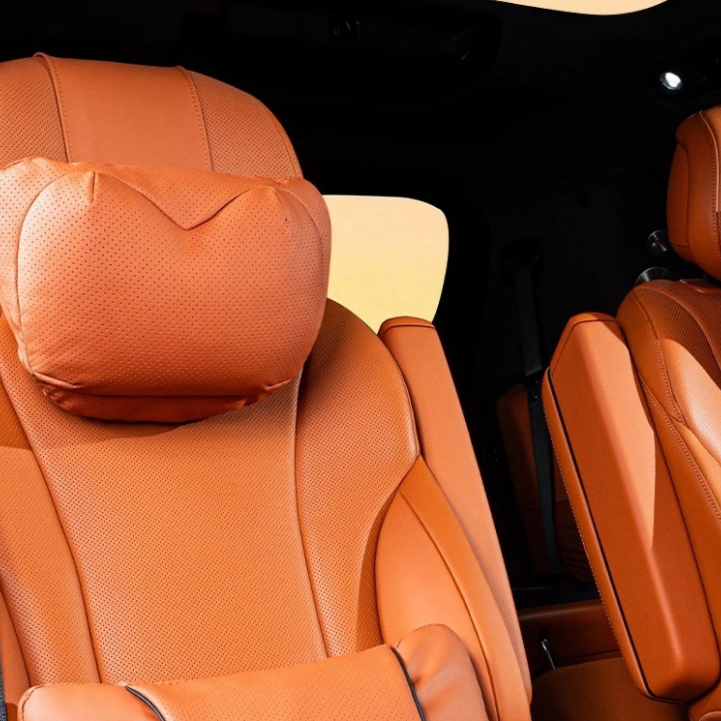 Dual-Layer Pressure Relief Headrest for Tesla Model 3/Y/S/X