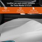 All-Weather Nappa Leather Seat Covers for Tesla Model 3/Y/S/X