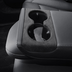 Rear Water Cup Holder Cover Trim – Alcantara Suede for Tesla Model 3 Highland & Model Y Juniper