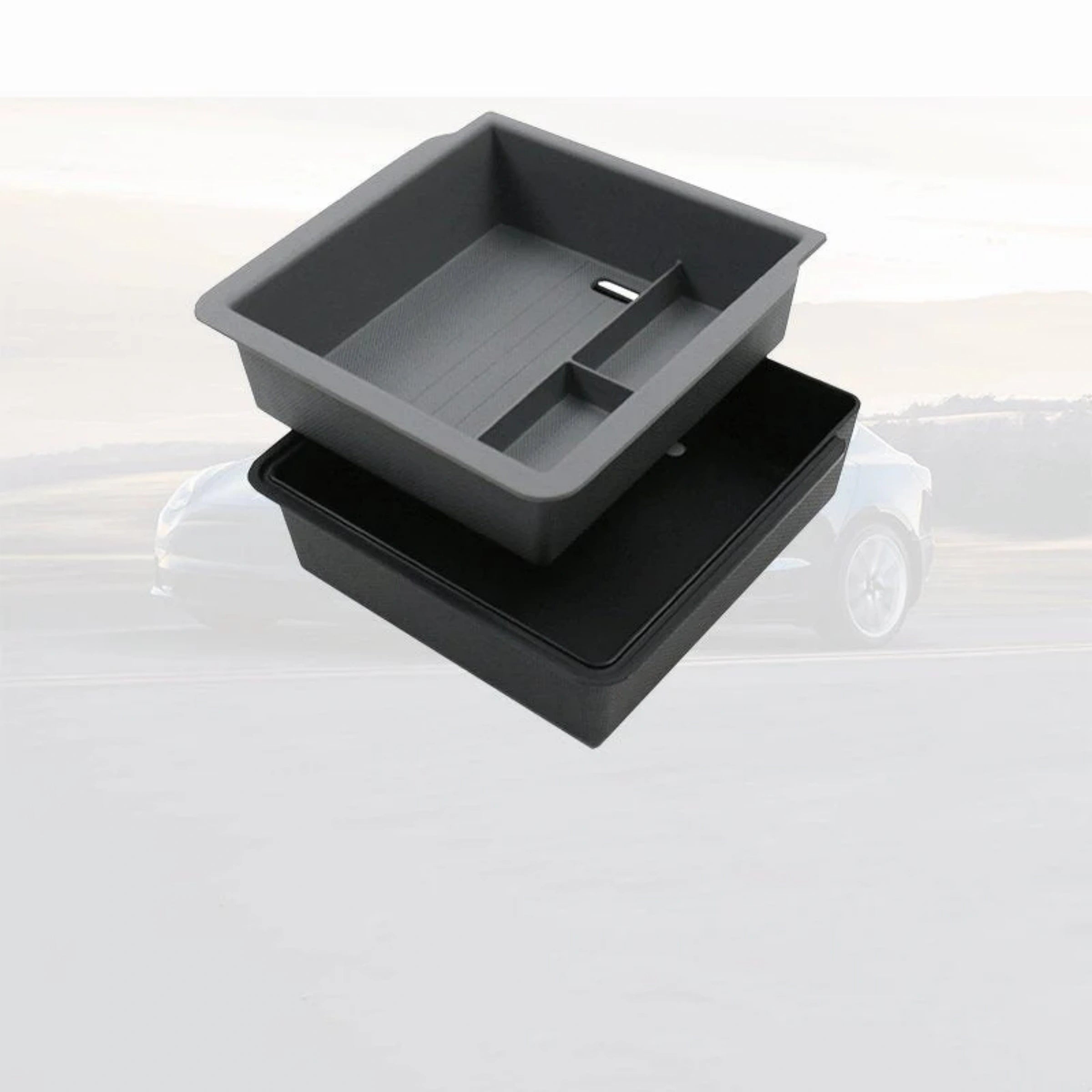 Center Armrest Storage Box Double-Layered Organizer for Tesla Model 3 Highland & New Model Y