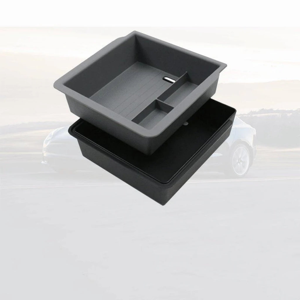 Center Armrest Storage Box Double-Layered Organizer for Tesla Model 3 Highland & New Model Y