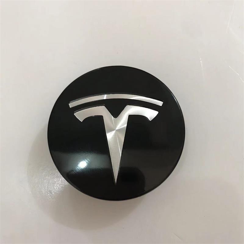CUTIM Tesla Wheel Center Cap Emblem - Car Wheel Hub Cover Badge