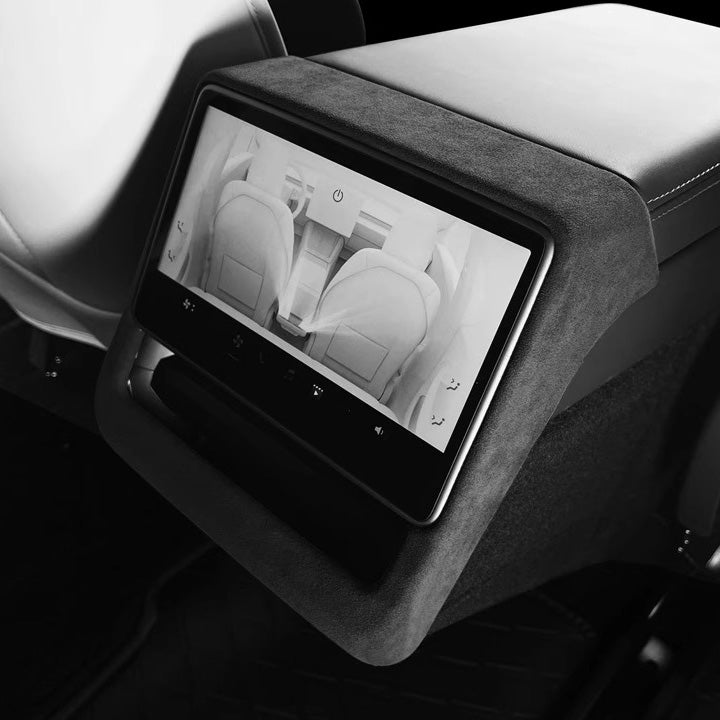 CUTIM Rear Display Frame In Tumbled Leather for Model 3 Highland / New Model Y