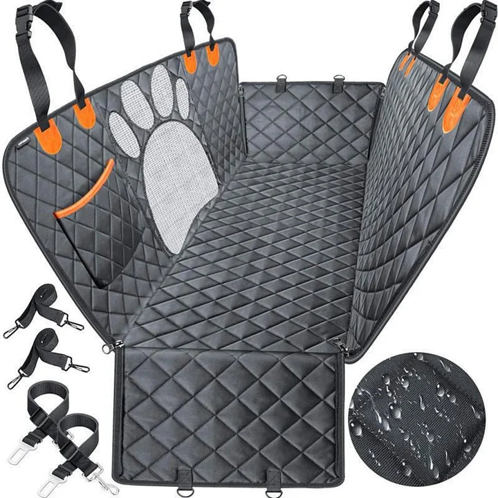 Waterproof Dog Seat Cover with Visible Mesh Window for Tesla