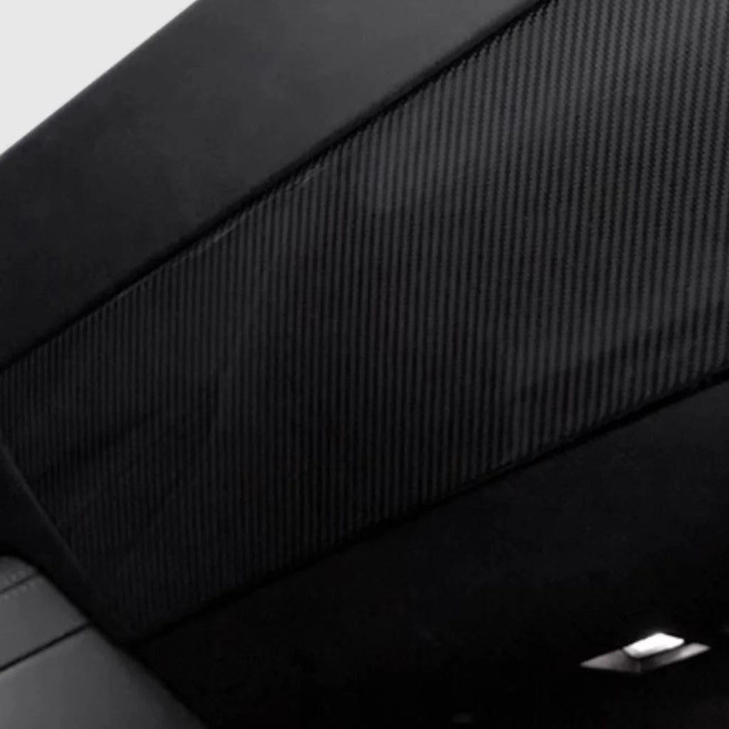 Real Dry Carbon Fiber Glove Box Cover Overlay for Model Y / 3