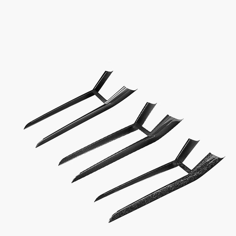 Real Dry Carbon Fiber Center Console Combo Side Panel & Charging Pad Overlay for Model 3 Highland & New Model Y