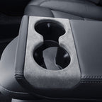 Rear Water Cup Holder Cover Trim – Alcantara Suede for Tesla Model 3 Highland & Model Y Juniper