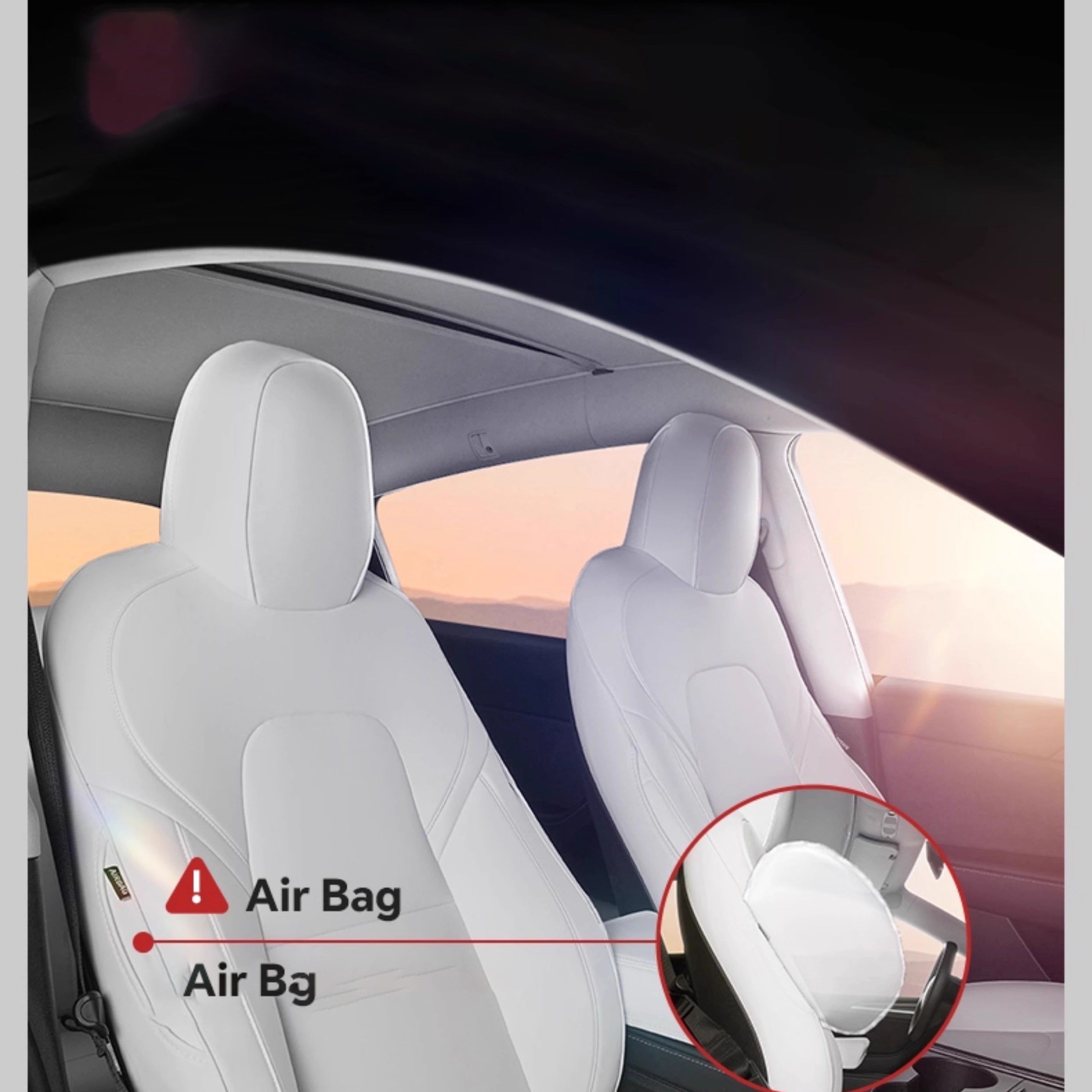 CUTIM Seat Covers for Only Front Seats/Rear Seats for Tesla Model 3 & Model Y
