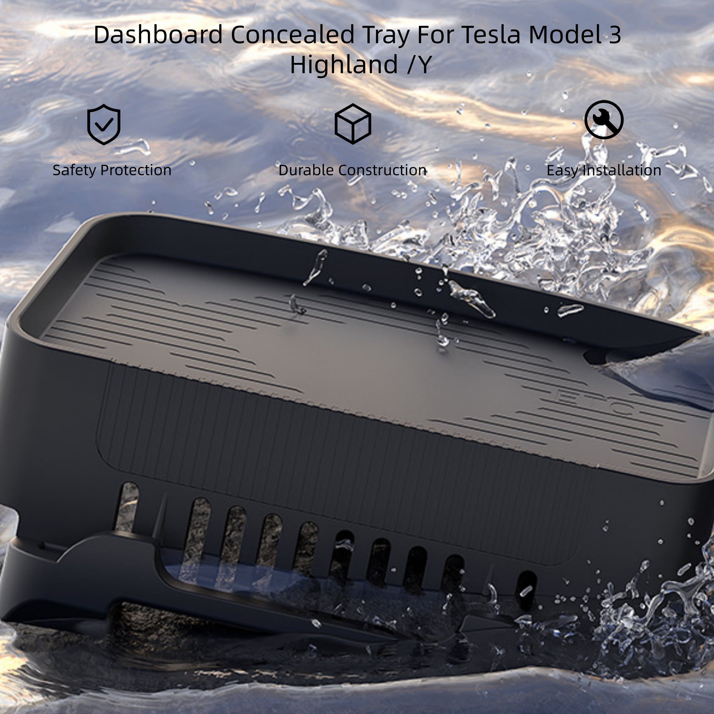 CUTIM Dashboard Concealed Tray For Tesla Model 3 Highland /Y