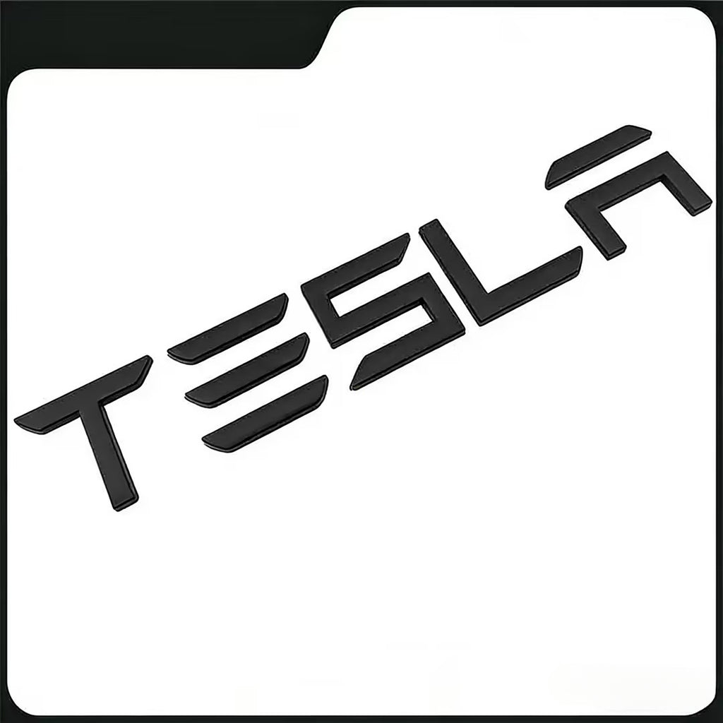 CUTIM Tailgate TESLA Letter Emblem - Overlay Car Badge