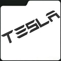 CUTIM Tailgate TESLA Letter Emblem - Overlay Car Badge