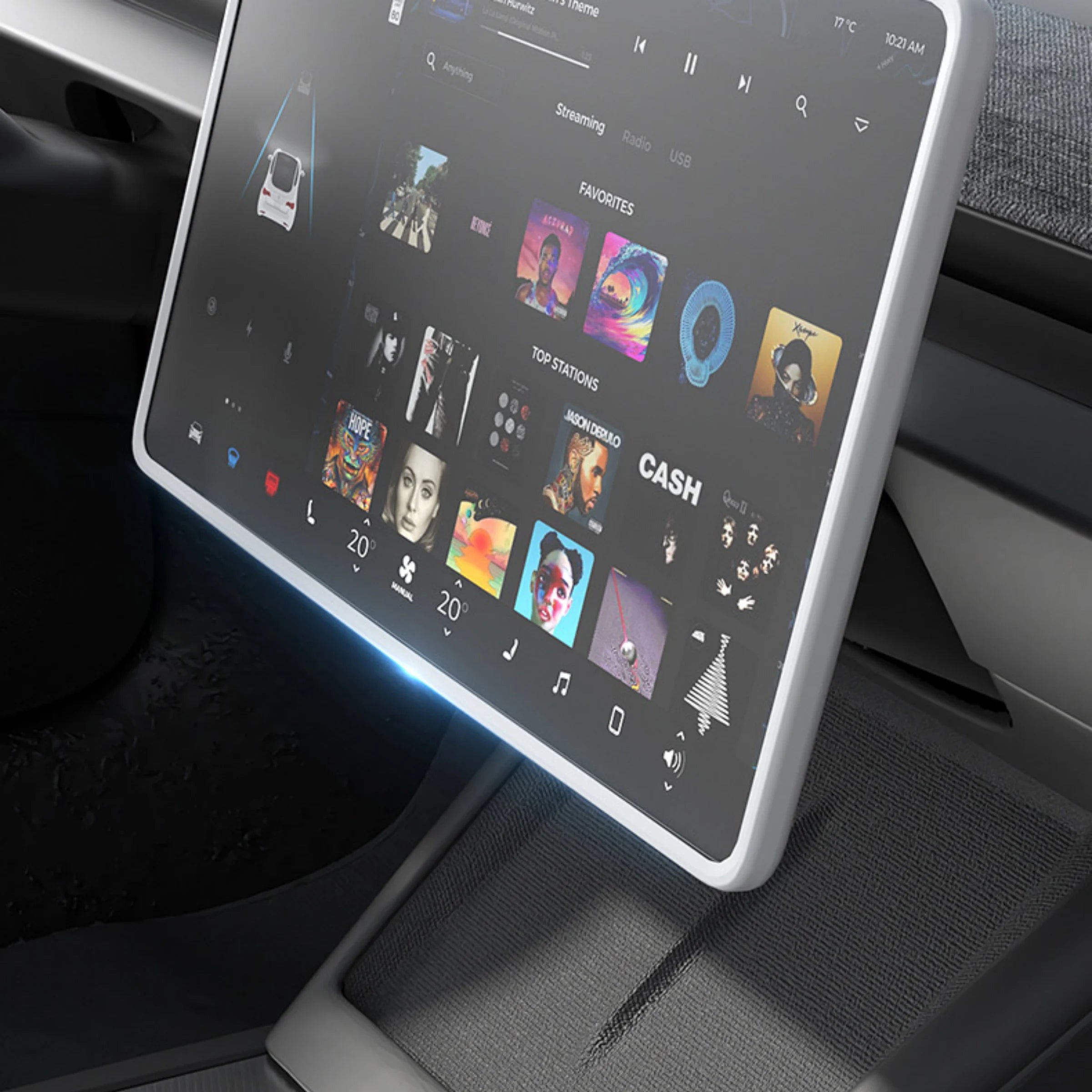 CUTIM Central Screen Protector Frame for Tesla Model 3 Highland & New Model Y
