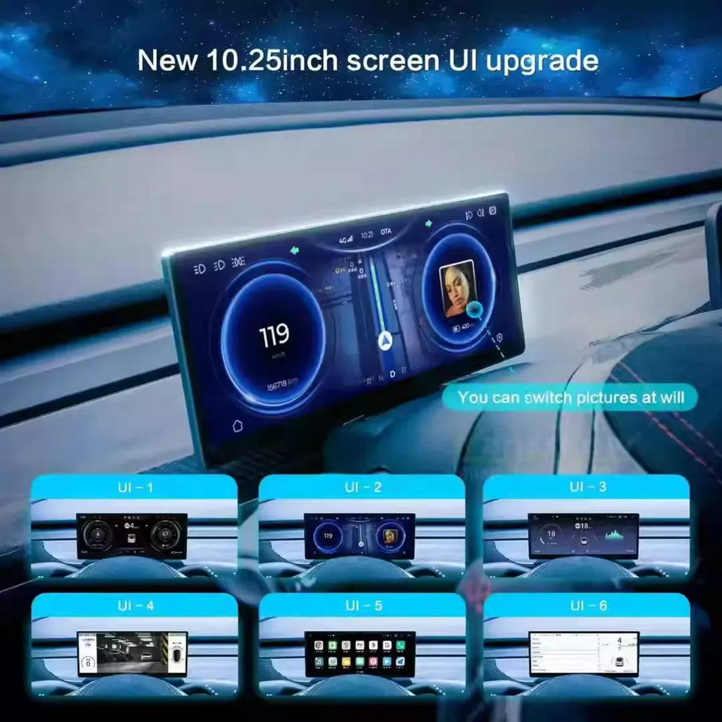 10.25" Android 4G LCD Dashboard Display Screen for Tesla Model 3 / Model Y