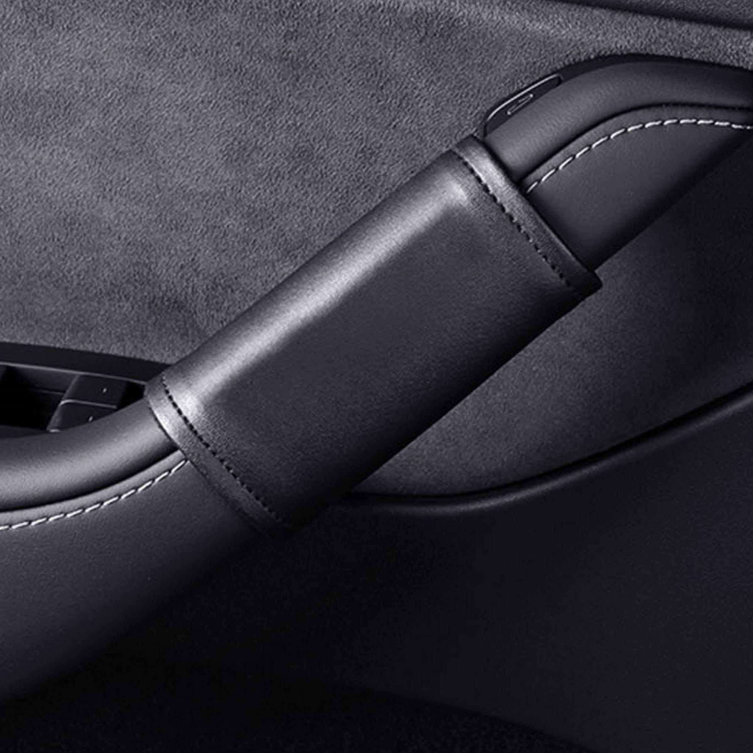 CUTIM Leather Inner Door handle Cover for Tesla Model 3 Model Y