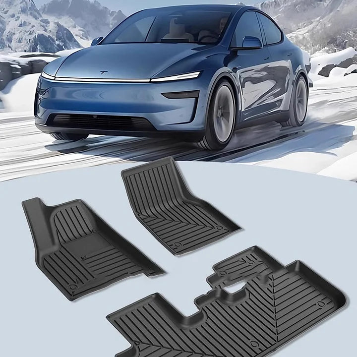 TPE + Carpet Double Layer Floor Mats for Tesla Model Y Juniper