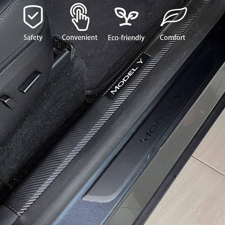 CUTIM Door Sill Protector Front & Rear for Tesla Model Y / 3