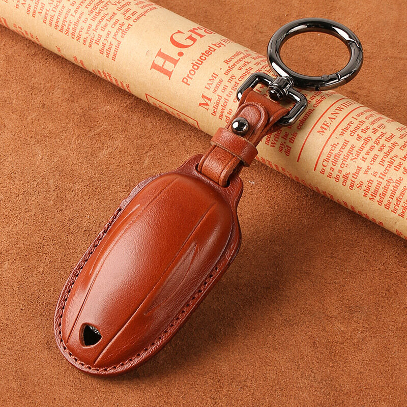 CUTIM Tesla Genuine Leather Key Case For Model 3/Y