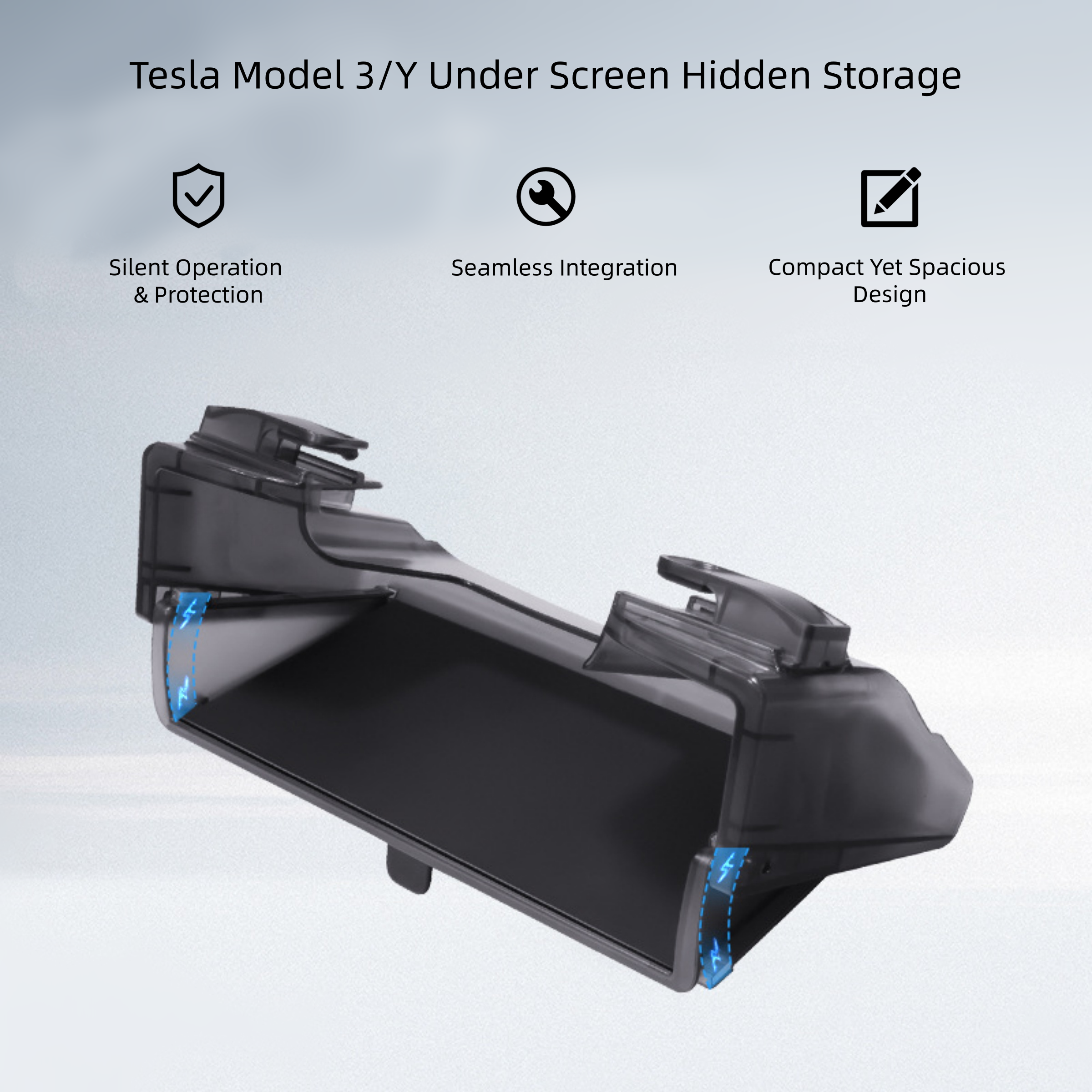 CUTIM Tesla Model 3/Y Under Screen Hidden Storage