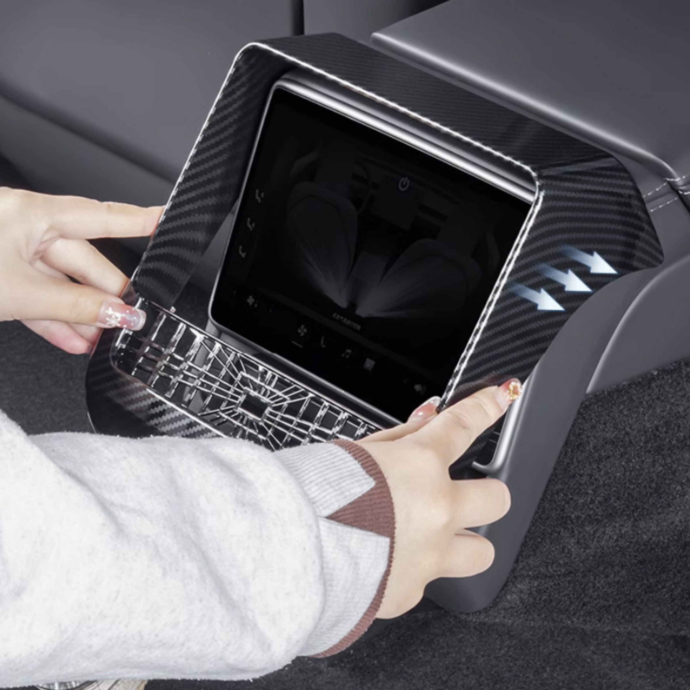 CUTIM Rear Air Vent Screen Protector Frame Compatible with Model 3 Highland & Model Y Juniper