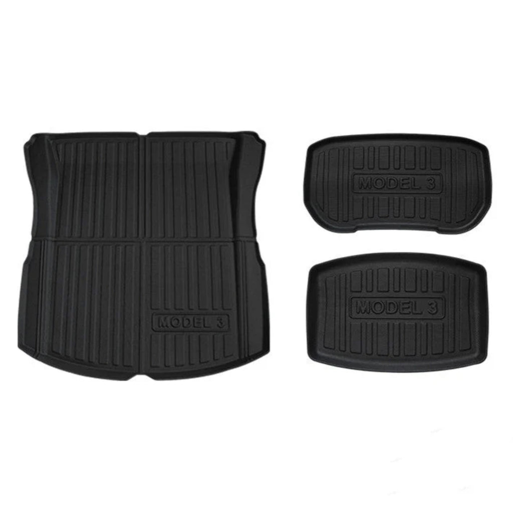 CUTIM Tesla Model 3 Highland All Weather TPE Front/Rear Trunk Mat