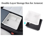 CUTIM Tesla Model 3/Y Double-Layer Storage Box for Armrest