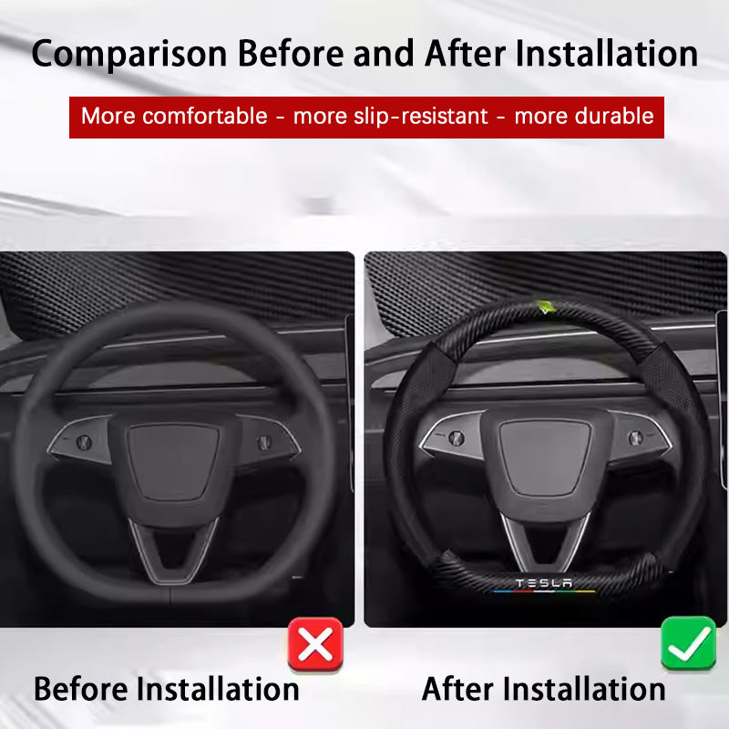 Sport Carbon Fiber Steering Wheel for Model 3 Highland & Model Y Juniper