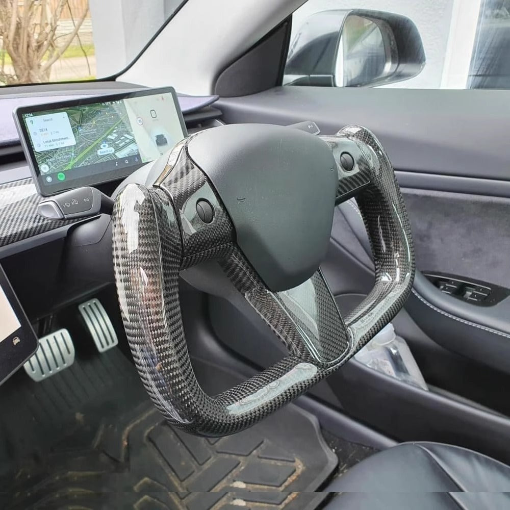 Yoke Full Carbon Fiber Steering Wheel for Tesla Model 3 / Y