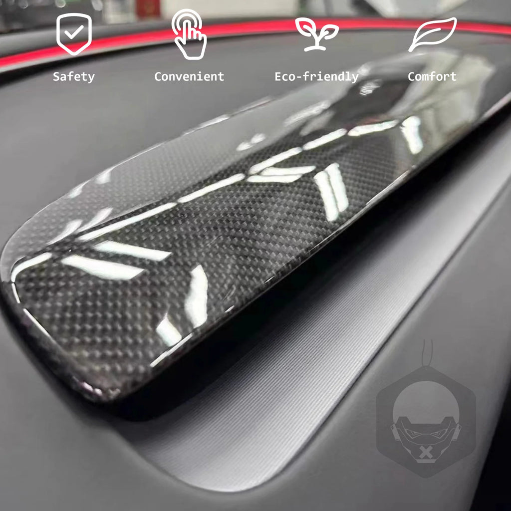 Real Dry Carbon Fiber Dash Cover Overlay for Tesla Model 3 Highland & New Model Y | CUTIM
