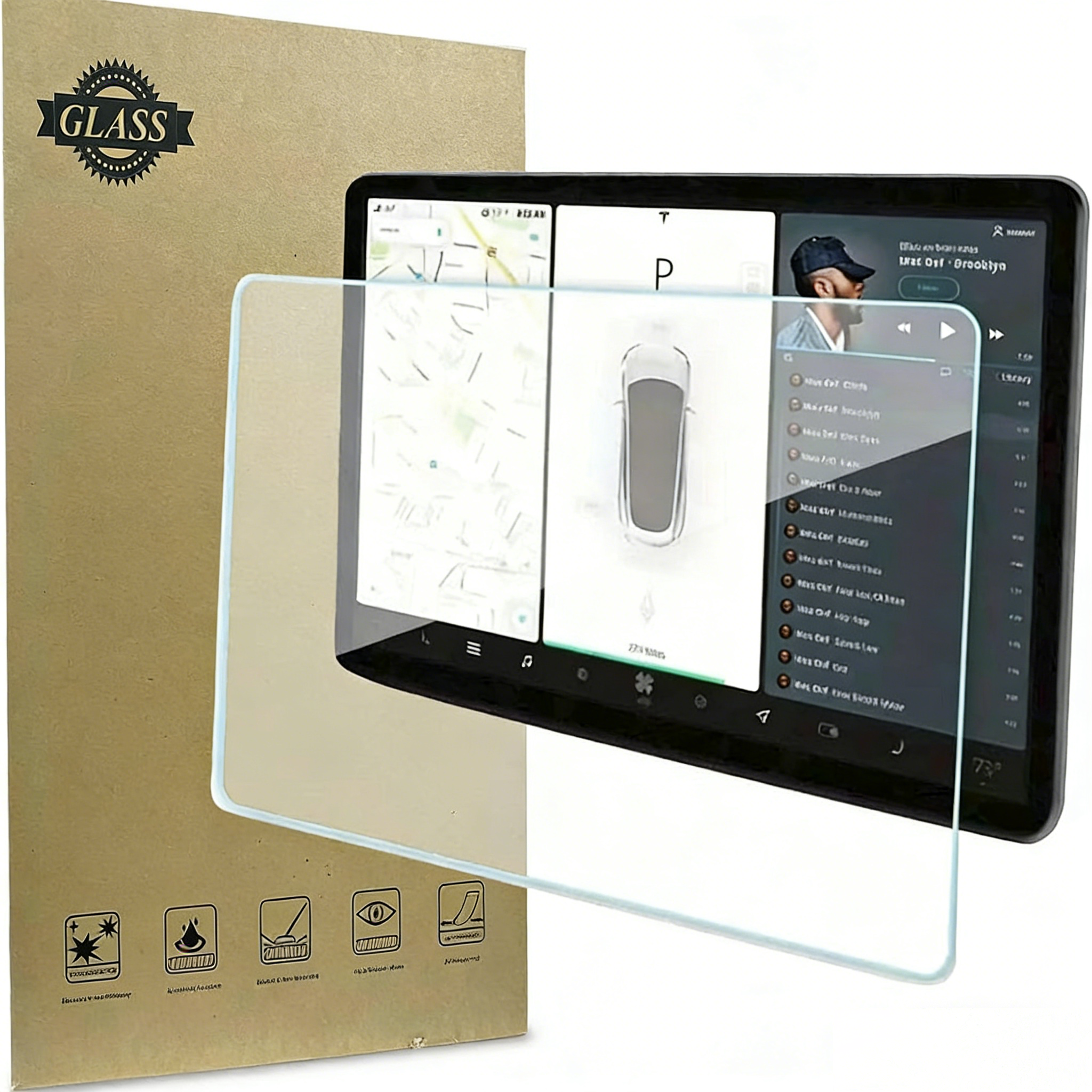 Tesla Front & Rear Clear Screen Protectors Series