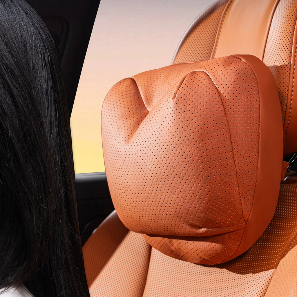 Dual-Layer Pressure Relief Headrest for Tesla Model 3/Y/S/X