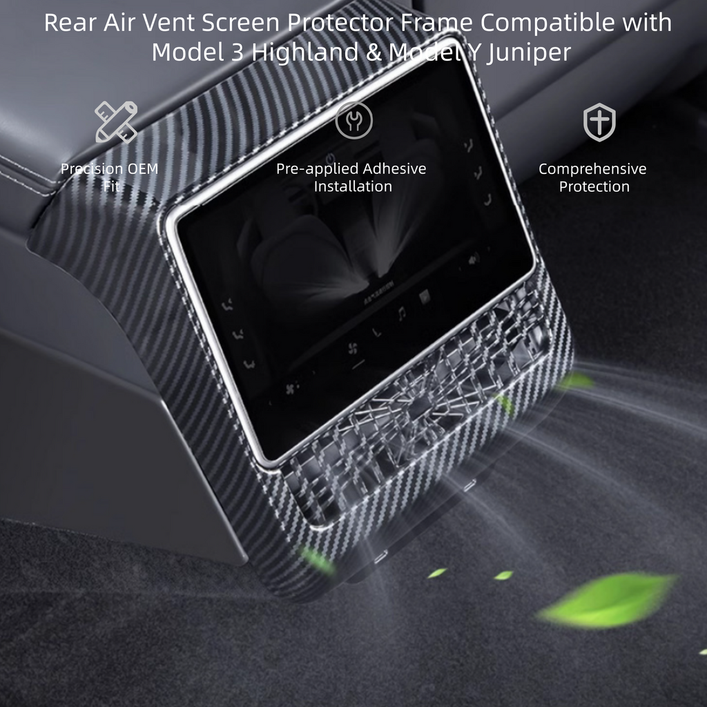 CUTIM Rear Air Vent Screen Protector Frame Compatible with Model 3 Highland & Model Y Juniper