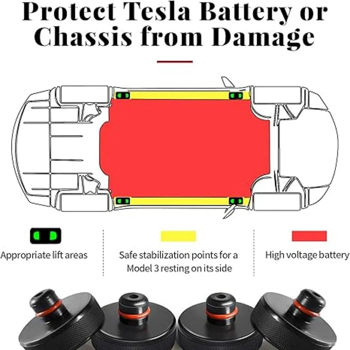 CUTIM Jack Pads Adapter with Storage Bag for Model 3/Y/S/X