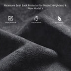 CUTIM Alcantara Seat Back Protector for Model 3 Highland & New Model Y