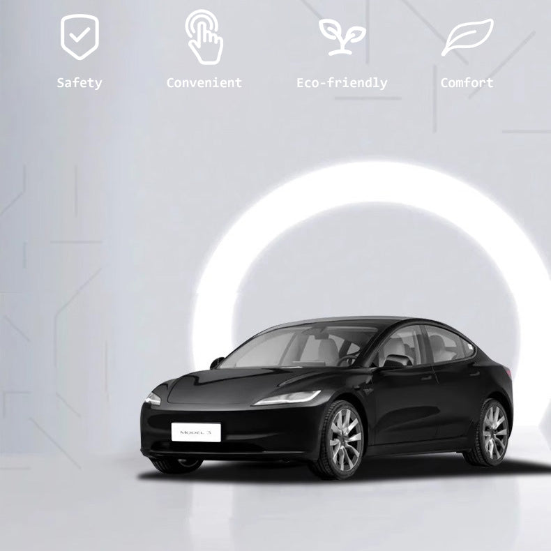 CUTIM Rear Display Frame In Tumbled Leather for Model 3 Highland / New Model Y