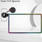 CUTIM Model 3/Y Music-Synced RGB Ambient Lighting With Wireless Charging Phone Mount