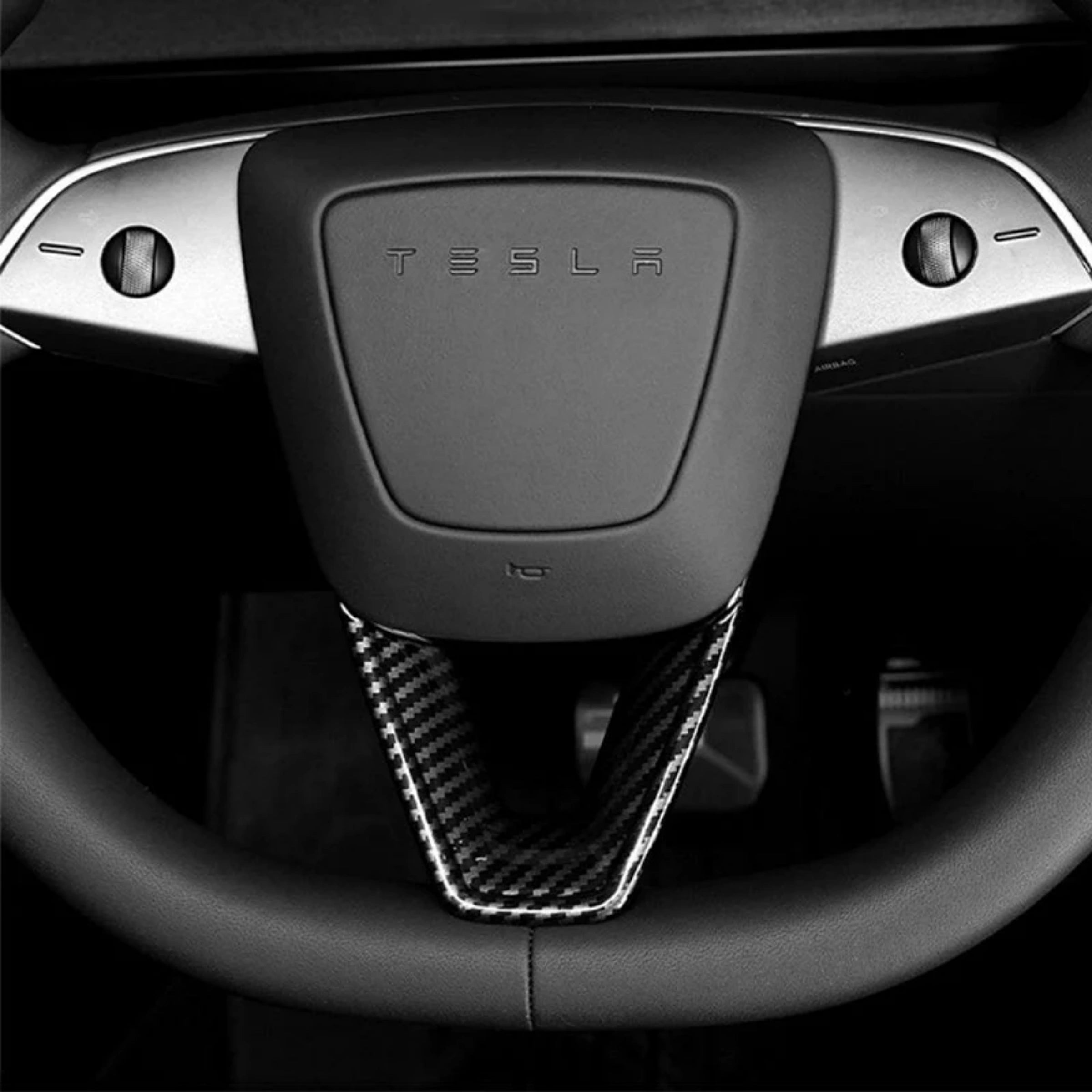CUTIM Steering wheel V-cover for Model 3 Highland & Model Y