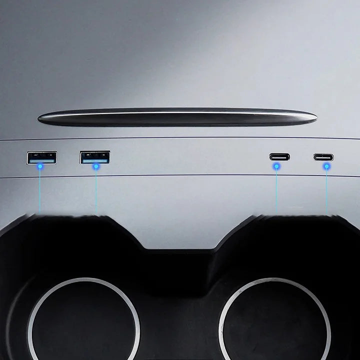 CUTIM Multi-Port Center Console USB & Type-C Expansion Hub for Tesla Model 3 & Y | CUTIM