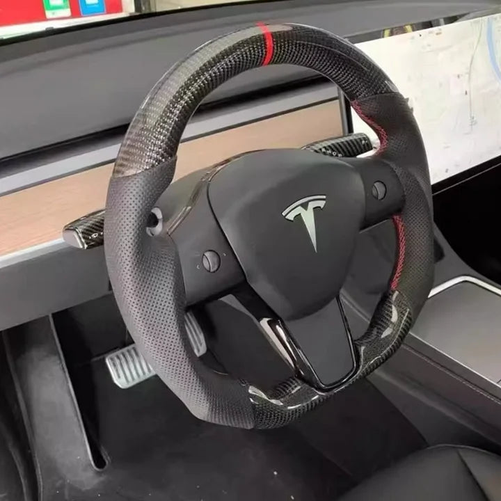 Sport Carbon Fiber Steering Wheel for Tesla Model 3 / Y