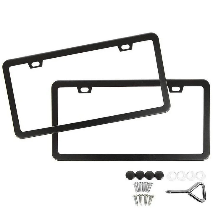 CUTIM Black License Plate Frame for Tesla (2pcs)