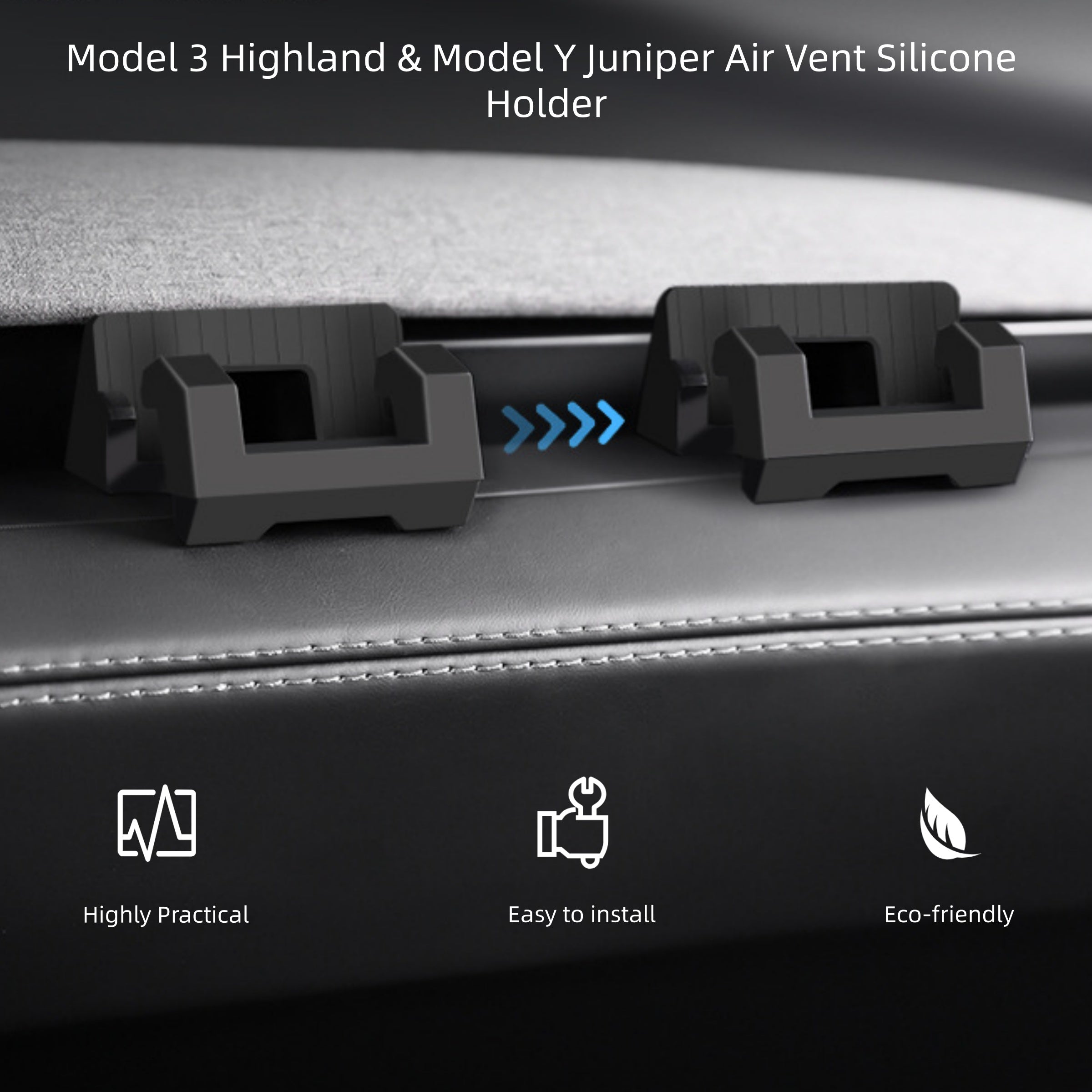 Air Vent Silicone Phone Holder for Tesla Model 3 Highland & Model Y Juniper