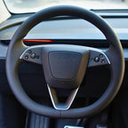 Dry Carbon Fiber Steering Wheel Trim Cover for Model 3 Highland / Model Y Juniper (3 Pieces)