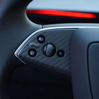 Dry Carbon Fiber Steering Wheel Trim Cover for Model 3 Highland / Model Y Juniper (3 Pieces)