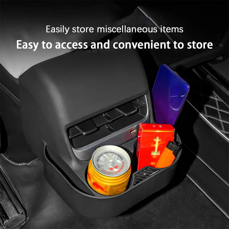Tesla Model Y & Model 3 Rear Air Vent Cup Holder Organizer
