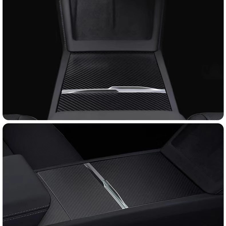 Dry Carbon Fiber Center Console Cover for Tesla Model Y Juniper / Model 3 Highland / Model YL
